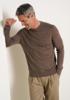 R2 Amsterdam Merinowollen Crewneck Trui Taupe 134.CREW.002