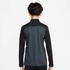 Nike academy voetbaltrainingstop met dri-fit, lange mouwen en korte rits voor kids