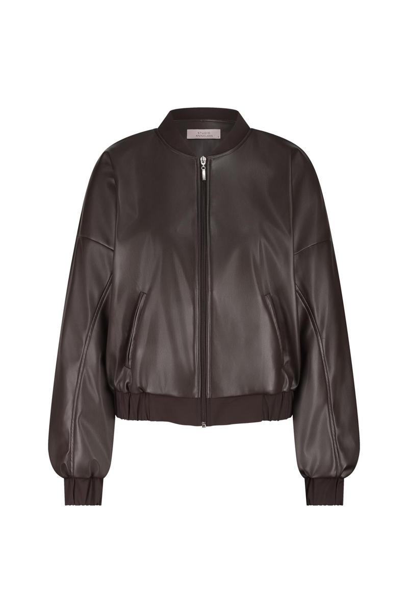 Studio Anneloes Mayte Faux Leather Bomber
