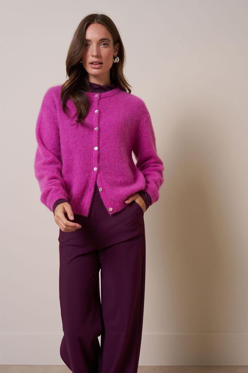 Studio Anneloes Bibi mohair cardigan | Orchid