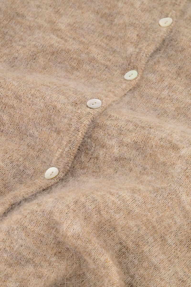 Studio Anneloes Bibi mohair cardigan | Latte