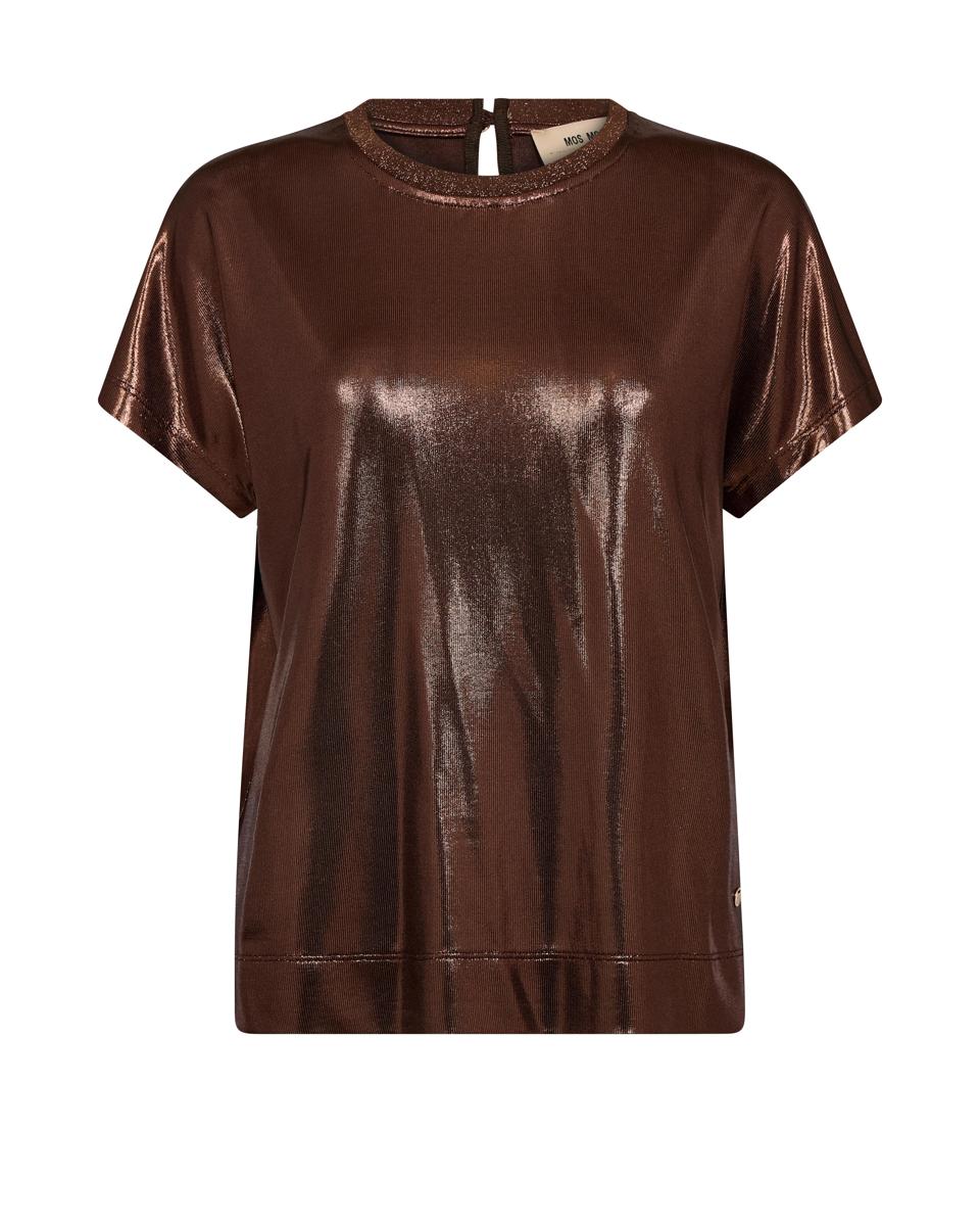 Mos Mosh Nivola O-neck Metallic Tee Bracken