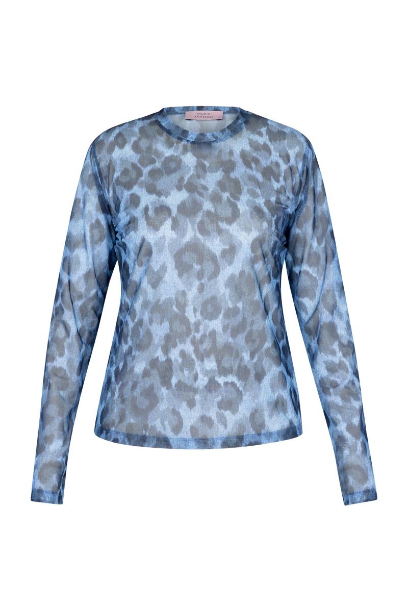 Studio Anneloes Rea Mesh Leopard Top