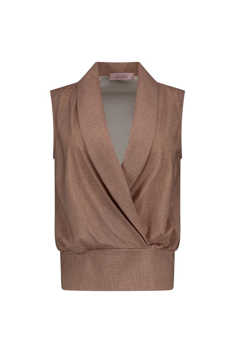 Studio Anneloes Hanne linen look wrap top