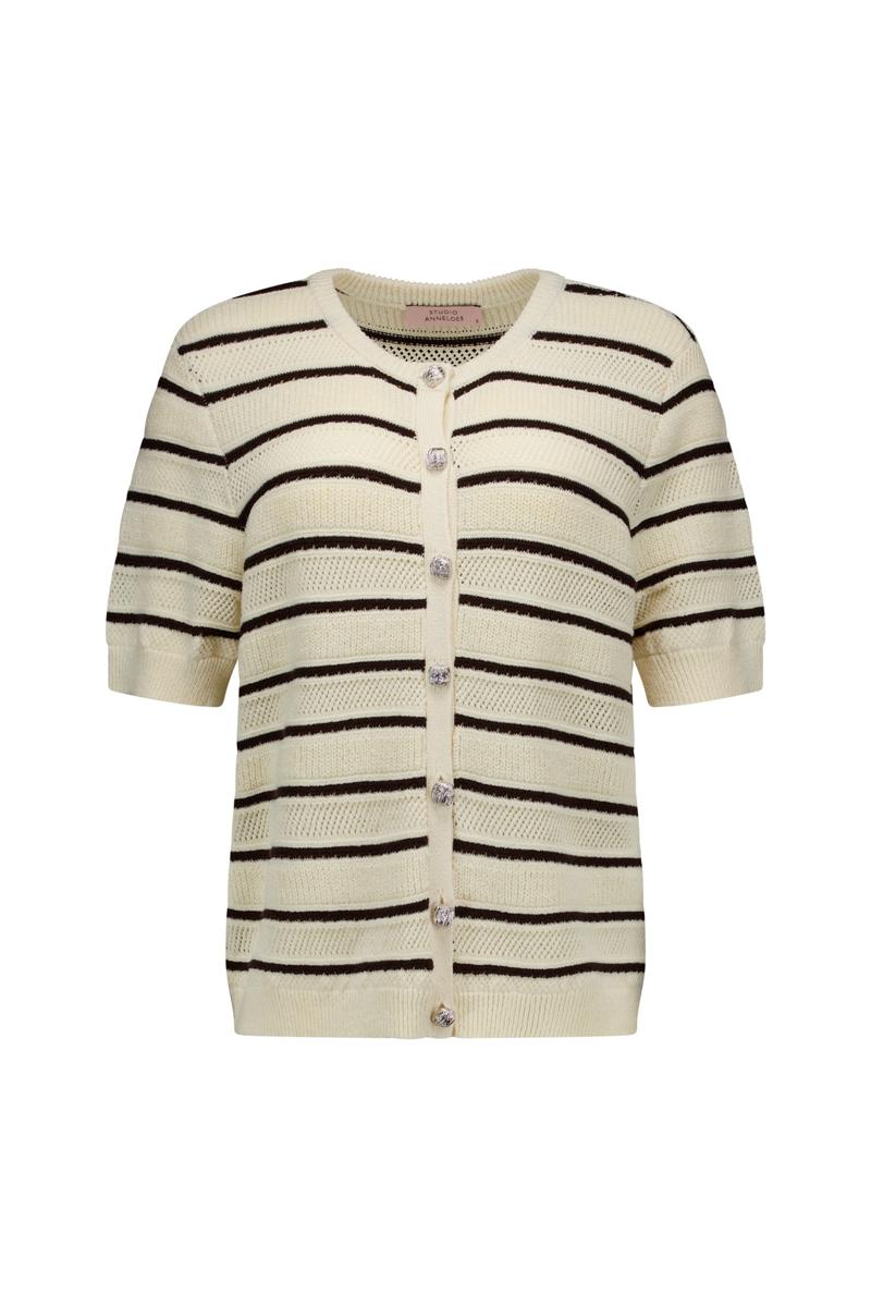 Studio Anneloes Yara Stripe Cardigan