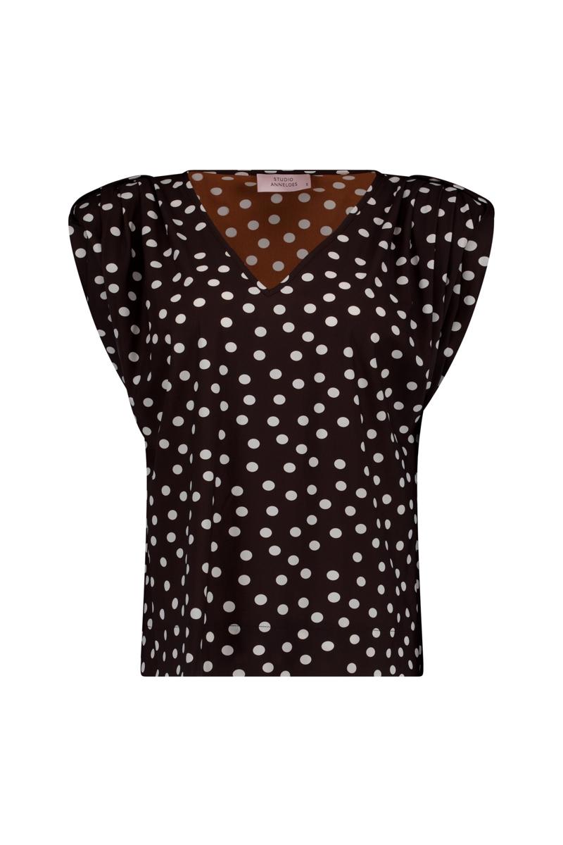 Studio Anneloes Leone Dot Vneck Top
