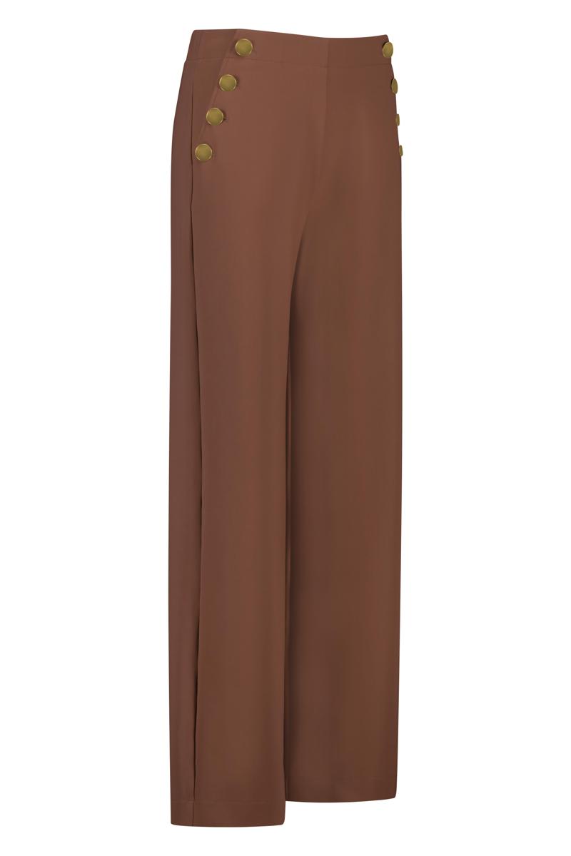 Studio Anneloes Emy bonded trousers bruin