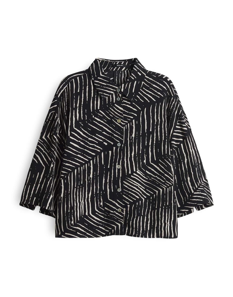 OPUS Blouse Fiana palm leaves