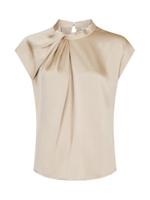 Neo Noir Drapy Satin Blouse