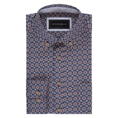Scotland Blue Overhemd SPE25307JE04SB