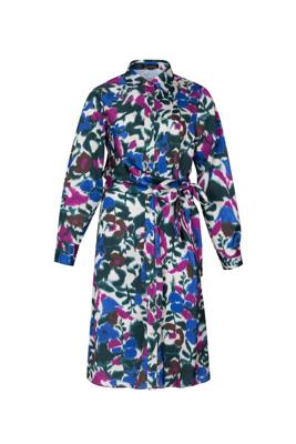 G-Maxx Meja Jurk 23wqg12-721304 Dennengroen/cyclaam