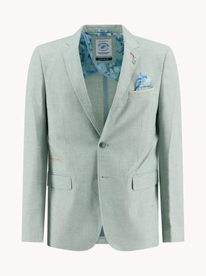 A Fish named Fred Blazer Linnen Look 33.105 Blauw-Groen