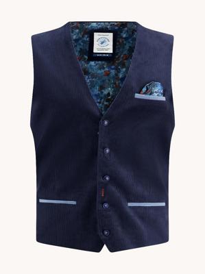A Fish Named Fred Ribcord Gilet 32.142.604 Navy