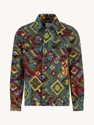 A Fish Named Fred Fancy Overshirt Kyoto 34.174 Multicolor Groen
