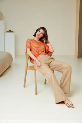 KYRA Trui 2tone stripe Esther-s24