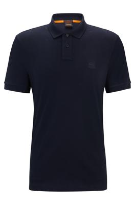 BOSS Polo met logopatch 50507803 Donkerblauw
