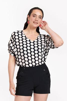 Studio Anneloes Birgitta dot top  11637 9011 black/off white