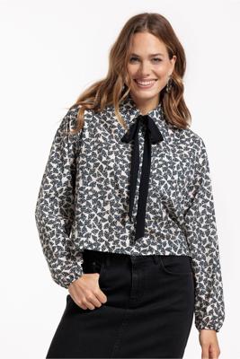 Studio Anneloes Dottie poplin triangle blouse 11869 1490 kit/black