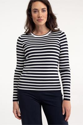 Studio Anneloes Luna stripe pullover 91500 6911 dark blue/off white