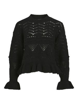 Vila Vicarmelia Gebreide Top 14090409 Black