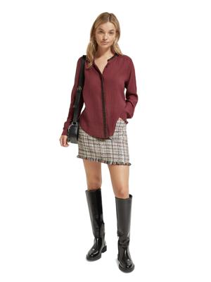 Scotch & Soda blouse bordeaux rood 174848-0177
