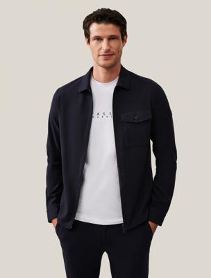 Cavallaro Napoli Overshirt Zelo 123245010 Donkerblauw