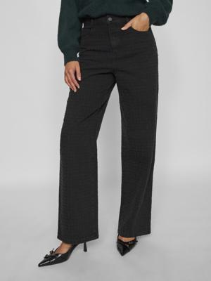 Vila Jeans Viany Wide Details 14099833 Black Denim