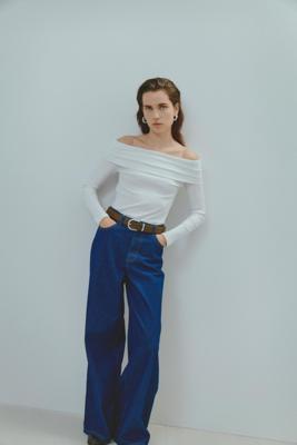 Vila Off shoulder Top Viommi 14104637 White