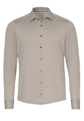 Pure Overhemd 4067-21120 Beige Plain
