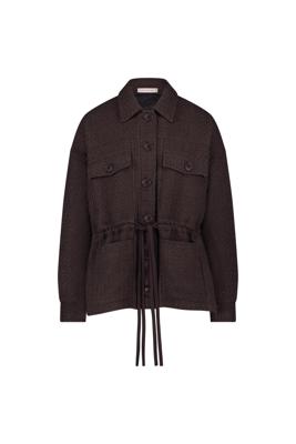 Studio Anneloes Desiree tweed jacket 12146 8700 Espresso