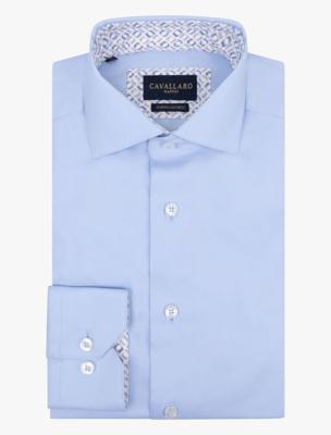 Cavallaro Napoli Overhemd 110251057 Licht Blauw
