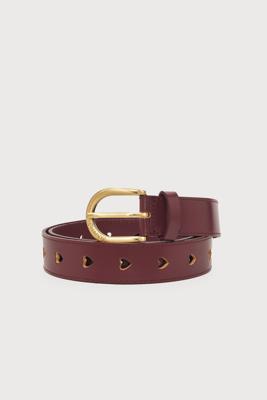 Fabienne Chapot Cut It Out Heart Belt | Burgundy