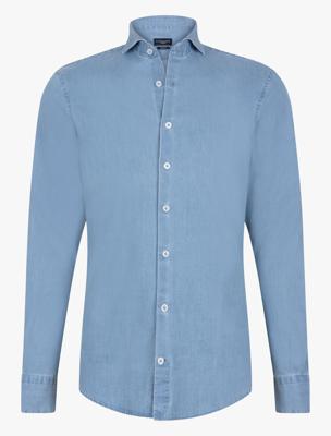 Cavallaro Napoli Overhemd Denimo 110255006 Licht blauw