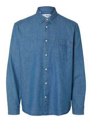 Selected Homme Dress shirt 16097482 Blauw Denim