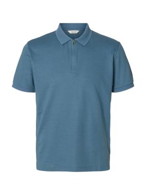 Selected Homme Polo met rits 16079026 Blue Mirage
