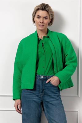 Studio Anneloes Candee flower jacquard jacket  12551 7900 clover green