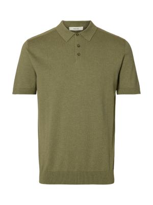 Selected Homme Gebreide Polo 16092437 Diep Groen