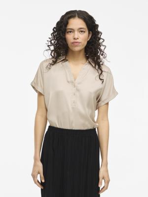 Vila blouse Vienna 14107405 Beige