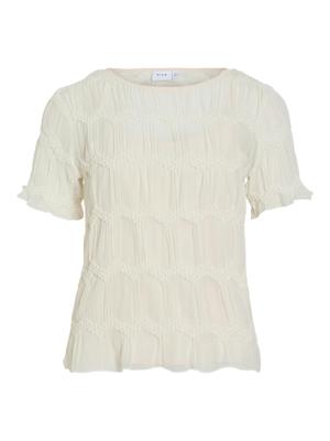 Vila T-shirt 14114571 Ecru
