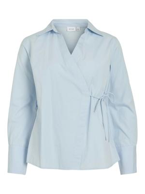Vila Vilumi Wrap Blouse 14115018 Lichtblauw