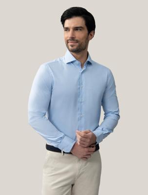 Cavallaro Napoli Overhemd 110251057 Licht Blauw