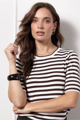 Studio Anneloes Luna ssl stripe pullover 13060 1187 off white/dark blue