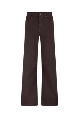 Studio Anneloes Lexie col denim trousers 13299  8700 espresso