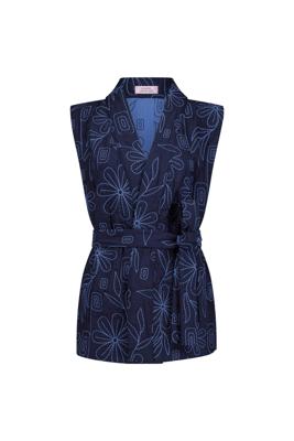 Studio Anneloes Lumi padded waistcoat  12370 6901 Dark blue/Shirt blue