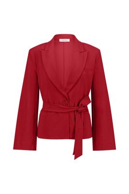 Studio Anneloes Lette honeycomb blazer 12462 3200 dark red
