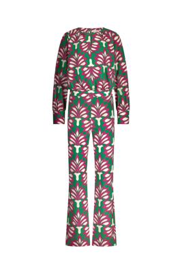 Studio Anneloes Mandy lotus jumpsuit 12563 7952 Clover Green/Cerise
