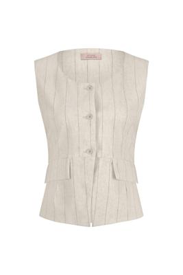 Studio Anneloes Rebekka pinstripe gilet 12684 1490 kit/black