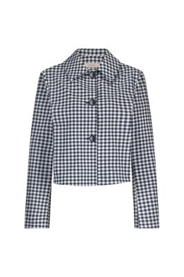 Studio Anneloes Klaartje check jacket 12790 6911 dark blue/off white