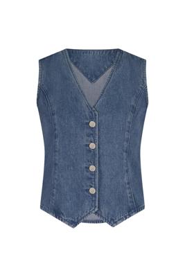 Studio Anneloes Gizel denim gilet 12881 6600 light blue