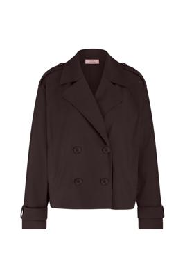 Studio Anneloes Cato bonded trenchcoat 13191 8700 espresso